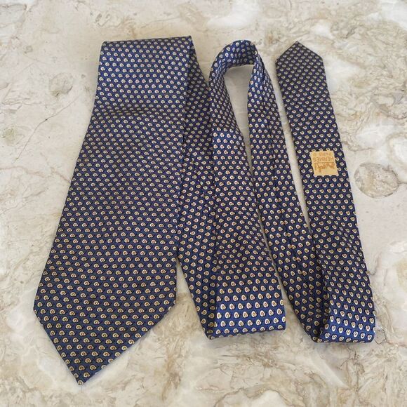 Hermès 100% Silk Tie “Snails” - Picture 5 of 12